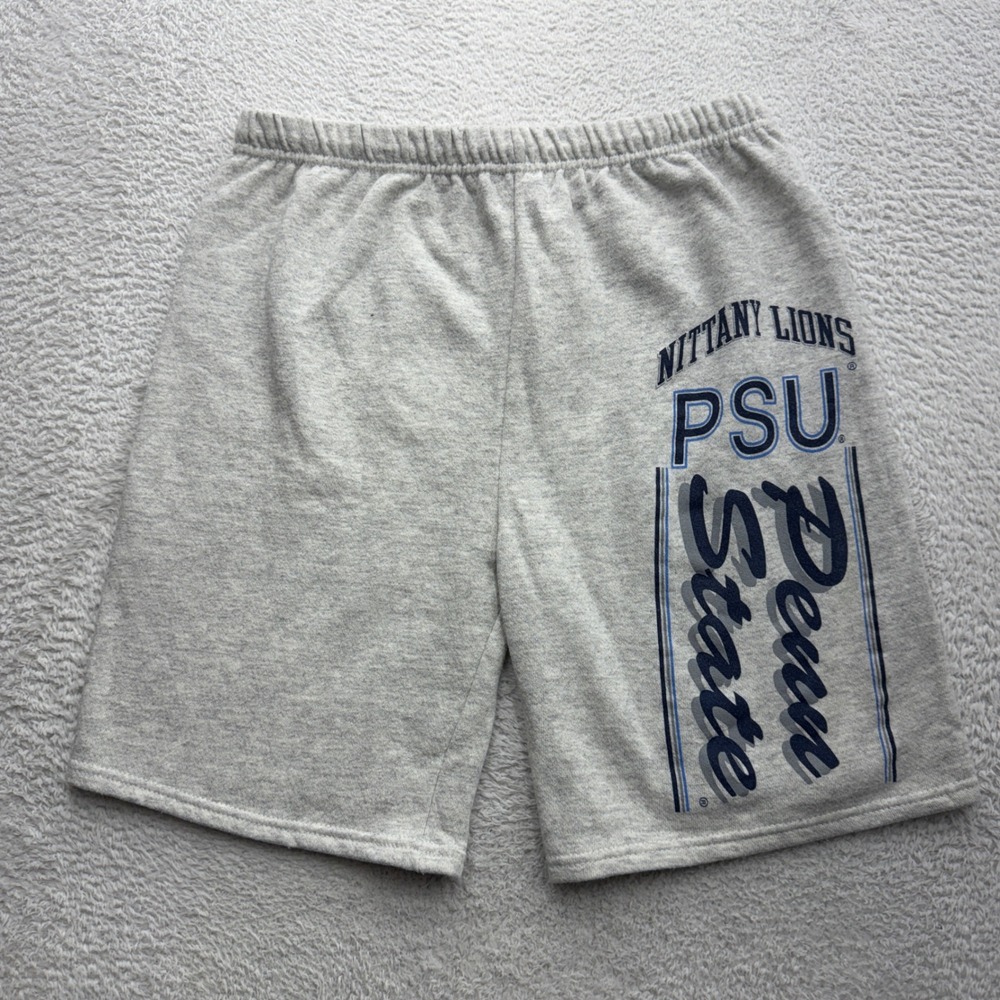 Vintage Tultex Penn State PSU Nittany Lions Sweat Shorts Gray Men XL Made in USA